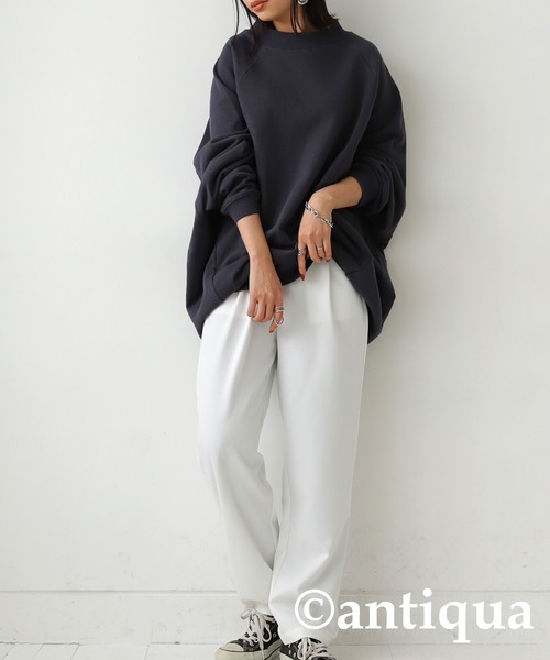 antiqua(アンティカ)の「ベーシックテーパードパンツ(その他パンツ・レディース・カーキ/オフホワイト/ブラック/アイボリー/ブルー・M/L)」の17枚目の写真