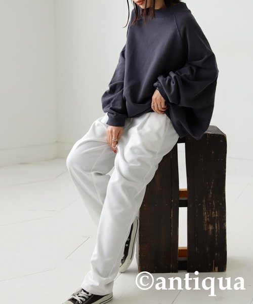 antiqua(アンティカ)の「ベーシックテーパードパンツ(その他パンツ・レディース・カーキ/オフホワイト/ブラック/アイボリー/ブルー・M/L)」の7枚目の写真