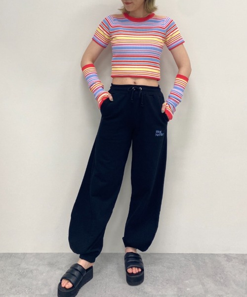 FOREVER 21（フォーエバー トゥエンティーワン）の「アームウォーマーマルチボーダーニット（ニット/セーター・レディース・ブルー/グリーン/レッド・FREE）」の21枚目の写真