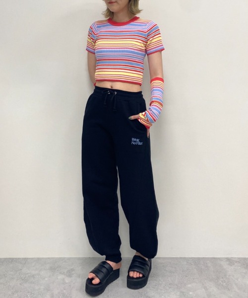 FOREVER 21（フォーエバー トゥエンティーワン）の「アームウォーマーマルチボーダーニット（ニット/セーター・レディース・ブルー/グリーン/レッド・FREE）」の22枚目の写真