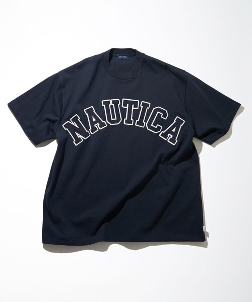 NAUTICA（ノーティカ）の「NAUTICA/ノーティカ Arch Logo S/S Tee/アーチロゴ ショートスリーブ Tシャツ（Tシャツ/カットソー・メンズ・ブラック/マスタード/ネイビー/ライトグレー/グリーン/ホワイト・SMALL/MEDIUM/X-LARGE/LARGE）」の8枚目の写真