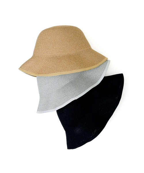 Odds（オッズ）の「odds WASHABLE HAT オッズ ウォッシャブルハット バケットハット 麦わら帽子 折りたたみ 洗濯可能（ハット・レディース・ブラック/グレー/ブラウン・FREE）」の14枚目の写真