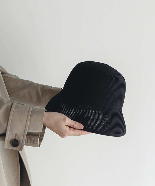 Odds（オッズ）の「odds WASHABLE HAT オッズ ウォッシャブルハット バケットハット 麦わら帽子 折りたたみ 洗濯可能（ハット・レディース・ブラック/グレー/ブラウン・FREE）」の12枚目の写真