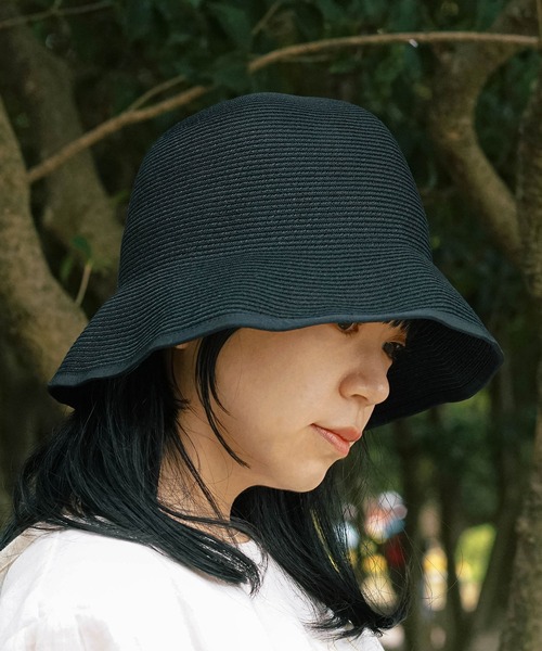 Odds（オッズ）の「odds WASHABLE HAT オッズ ウォッシャブルハット バケットハット 麦わら帽子 折りたたみ 洗濯可能（ハット・レディース・ブラック/グレー/ブラウン・FREE）」の20枚目の写真