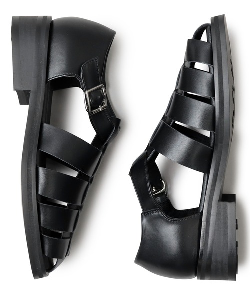 glabella（グラベラ）の「SQUARE GURKHA SANDALS（サンダル・メンズ・ブラック・26.0cm/27.0cm/25.0cm）」の5枚目の写真