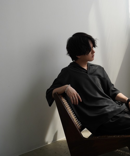 WYM LIDNM（ウィム バイ リドム）の「WASHER H/S SKIPPER SHIRT（シャツ/ブラウス・メンズ・チャコール/ダークネイビー/グレー系/ブラウン系・S/M/L）」の18枚目の写真