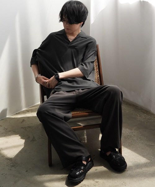 WYM LIDNM（ウィム バイ リドム）の「WASHER H/S SKIPPER SHIRT（シャツ/ブラウス・メンズ・チャコール/ダークネイビー/グレー系/ブラウン系・S/M/L）」の20枚目の写真