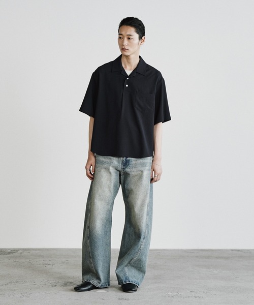 WYM LIDNM（ウィム バイ リドム）の「WASHER H/S SKIPPER SHIRT（シャツ/ブラウス・メンズ・チャコール/ダークネイビー/グレー系/ブラウン系/ダークブラウン/ブラック・S/M/L）」の21枚目の写真
