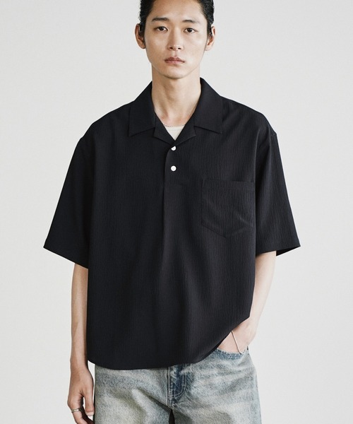 WYM LIDNM（ウィム バイ リドム）の「WASHER H/S SKIPPER SHIRT（シャツ/ブラウス・メンズ・チャコール/ダークネイビー/グレー系/ブラウン系/ダークブラウン/ブラック・S/M/L）」の16枚目の写真