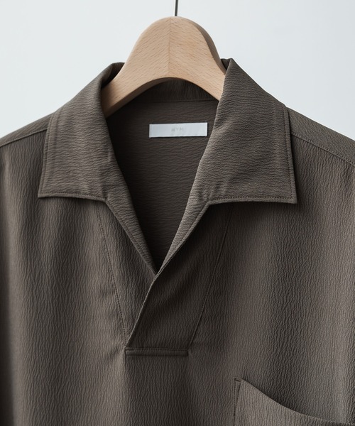 【WYM LIDNM】WASHER H/S SKIPPER SHIRT Lサイズ セール】WASHER H/S SKIPPER SHIRT（シャツ/ブラウス）｜WYM