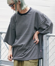 CIAOPANIC TYPY | USAコットンマルチレトロボーダーハーフスリーブビッグTee(Tシャツ/カットソー)