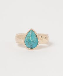 【新品】agete アガット　K5 ゴールドリング　ターコイズ 新品】agete アガットK5 ゴールドリングターコイズ