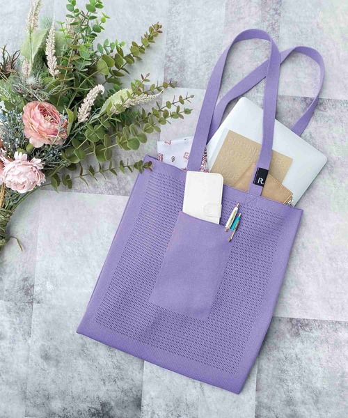 ROOTOTE(ルートート)の「ルートート/SC.A4.flat.ami-A(トートバッグ・レディース・ピンク/グリーン/レンガ/サンドベージュ/ラベンダー/オリーブ/スカイブルー/ブラック/クリーム・FREE)」の7枚目の写真
