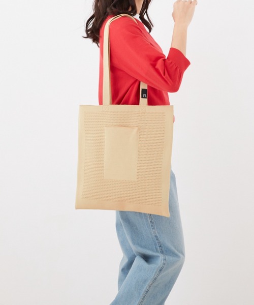 ROOTOTE(ルートート)の「ルートート/SC.A4.flat.ami-A(トートバッグ・レディース・ピンク/グリーン/レンガ/サンドベージュ/ラベンダー/オリーブ/スカイブルー/ブラック/クリーム・FREE)」の1枚目の写真