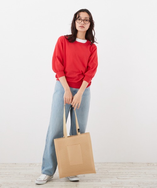 ROOTOTE(ルートート)の「ルートート/SC.A4.flat.ami-A(トートバッグ・レディース・ピンク/グリーン/レンガ/サンドベージュ/ラベンダー/オリーブ/スカイブルー/ブラック/クリーム・FREE)」の19枚目の写真