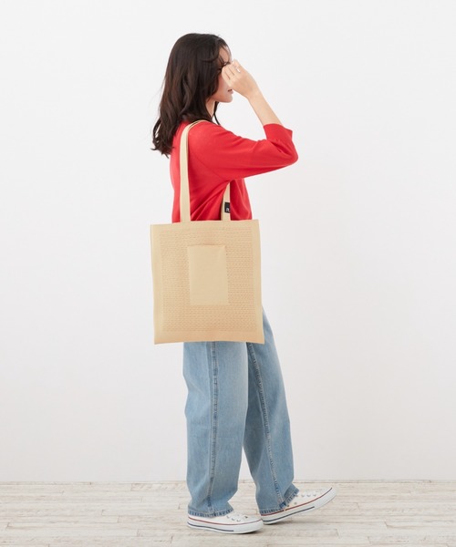 ROOTOTE(ルートート)の「ルートート/SC.A4.flat.ami-A(トートバッグ・レディース・ピンク/グリーン/レンガ/サンドベージュ/ラベンダー/オリーブ/スカイブルー/ブラック/クリーム・FREE)」の20枚目の写真