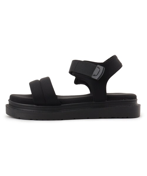 SHOO・LA・RUE（シューラルー）の「◆ぷっくりフォルムのスポサン（サンダル・レディース・ブラック/サンドベージュ・35/45）」の5枚目の写真