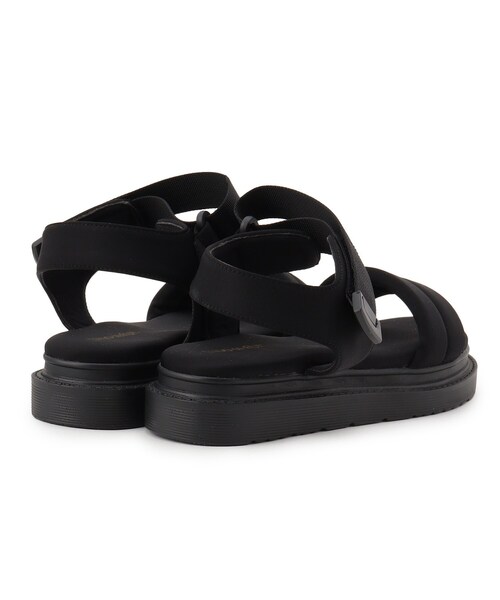 SHOO・LA・RUE（シューラルー）の「◆ぷっくりフォルムのスポサン（サンダル・レディース・ブラック/サンドベージュ・35/45）」の6枚目の写真