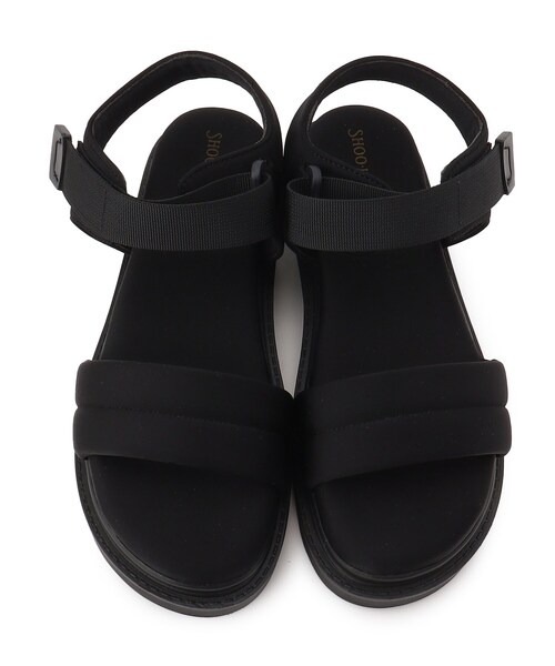 SHOO・LA・RUE（シューラルー）の「◆ぷっくりフォルムのスポサン（サンダル・レディース・ブラック/サンドベージュ・35/45）」の7枚目の写真