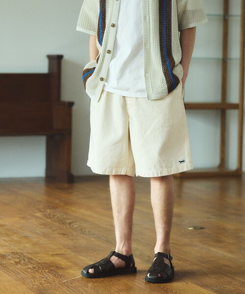 TOWNCRAFT(タウンクラフト)の「TOWN CRAFT/タウンクラフト 別注 ワンポイント イージーデニムショーツ/リラックスフィット ハーフパンツ(デニムパンツ・メンズ・オフホワイト/ブルー/ネイビー・SMALL/MEDIUM/LARGE)」の6枚目の写真