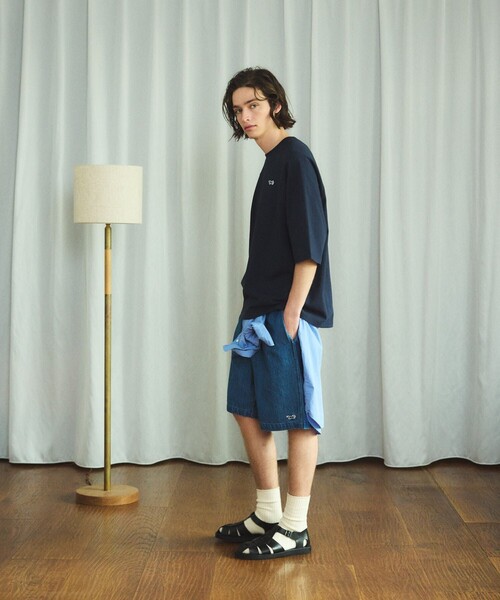 TOWNCRAFT(タウンクラフト)の「TOWN CRAFT/タウンクラフト 別注 ワンポイント イージーデニムショーツ/リラックスフィット ハーフパンツ(デニムパンツ・メンズ・オフホワイト/ブルー/ネイビー・SMALL/MEDIUM/LARGE)」の18枚目の写真