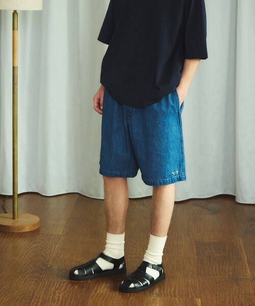 TOWNCRAFT(タウンクラフト)の「TOWN CRAFT/タウンクラフト 別注 ワンポイント イージーデニムショーツ/リラックスフィット ハーフパンツ(デニムパンツ・メンズ・オフホワイト/ブルー/ネイビー・SMALL/MEDIUM/LARGE)」の21枚目の写真