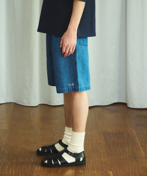 TOWNCRAFT(タウンクラフト)の「TOWN CRAFT/タウンクラフト 別注 ワンポイント イージーデニムショーツ/リラックスフィット ハーフパンツ(デニムパンツ・メンズ・オフホワイト/ブルー/ネイビー・SMALL/MEDIUM/LARGE)」の22枚目の写真