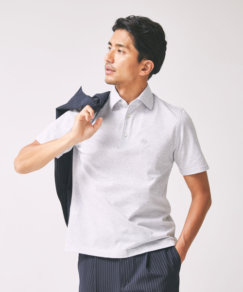新品GUY ROVER グレー ポロシャツ XL セール】【別注】GUY ROVER コットンリネンポロシャツ