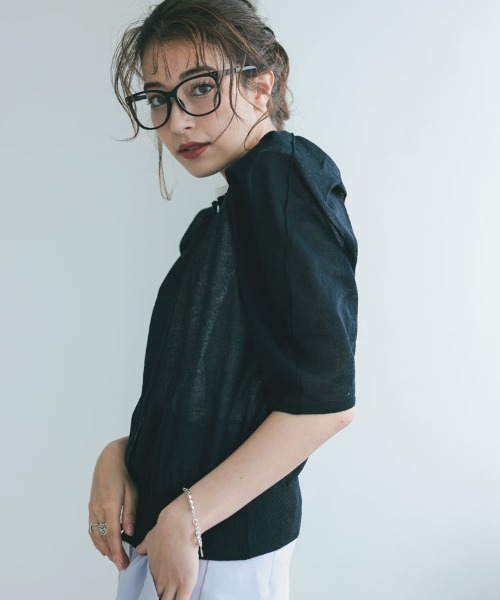 DONOBAN(ドノバン)の「【UVカット率 99%以上】 ボスリントンビッグフレームメガネ(メガネ・レディース・クリアブラウン/ブラウン系その他/ブラック/ブラック系その他・ONESIZE)」の5枚目の写真