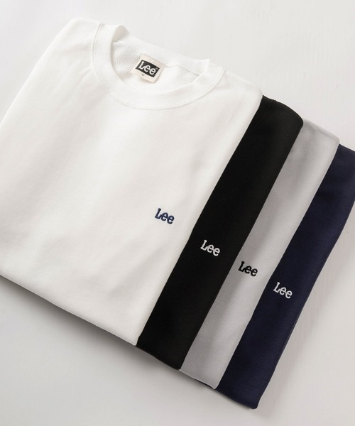 Lee（リー）の「【Lee/リー】 ワンポイントロゴ刺繍 ビッグシルエット半袖Tシャツ/半袖スウェットT（Tシャツ/カットソー・レディース・ホワイト/ブラック/ネイビー/グレー・M/L/XL）」の7枚目の写真