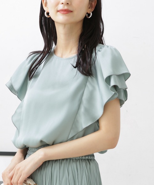 LB.04/NANOtexフレアスリーブデザインブラウス(セットアップ可)