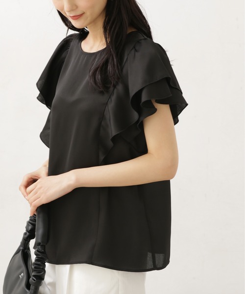 LB.04/NANOtexフレアスリーブデザインブラウス(セットアップ可)