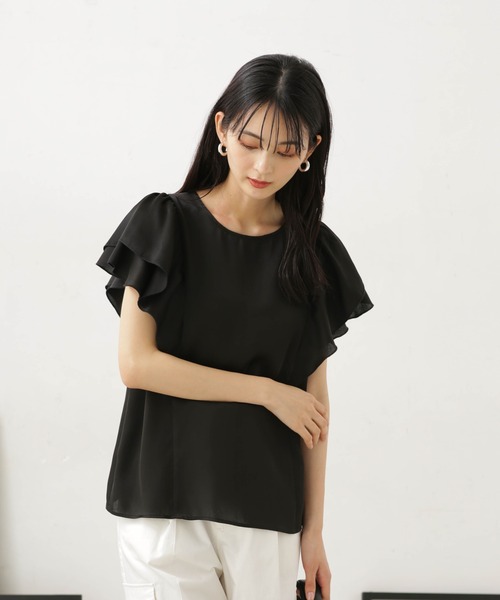 LB.04/NANOtexフレアスリーブデザインブラウス(セットアップ可)