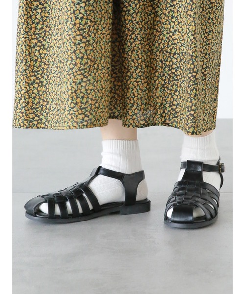 ehka sopo(エヘカソポ)の「メッシュサンダル(サンダル・レディース・オフホワイト/ブラウン/ブラック・L/M)」の1枚目の写真