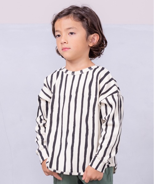 MARKEY'S（マーキーズ）の「ソウガラカットソー（80～130cm）（Tシャツ/カットソー・キッズ・イエロー/ストライプ/チェック/レッド/ブラック/グレー・80/90/95/100/110/120/130）」の6枚目の写真