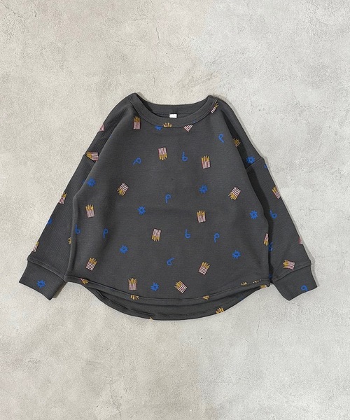 MARKEY'S（マーキーズ）の「ソウガラカットソー（80～130cm）（Tシャツ/カットソー・キッズ・イエロー/ストライプ/チェック/レッド/ブラック/グレー・80/90/95/100/110/120/130）」の2枚目の写真