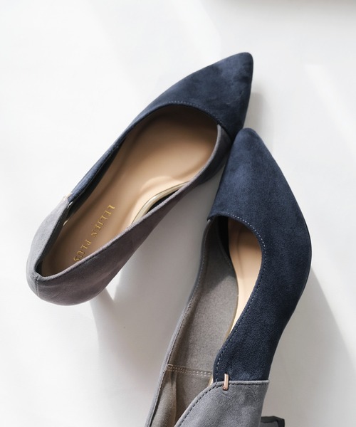 AmiAmi(アミアミ)の「ポインテッドトゥ バイカラーパンプス(パンプス・レディース・ブラウン/ネイビー/グレイッシュベージュ/ブラック/シルバー/ブラック系その他/ベージュ系その他/ホワイト系その他・L/LL/M/S/SS)」の7枚目の写真