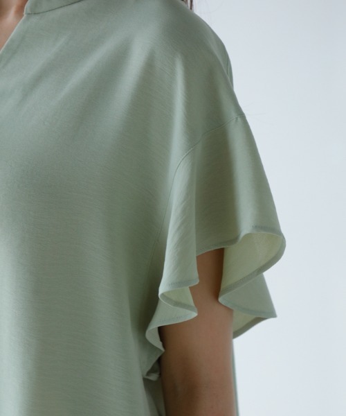 M.deux（エムドゥ）の「〔フロントタックブラウス〕（シャツ/ブラウス・レディース・ライトグリーン/イエロー/オフホワイト・MEDIUM）」の14枚目の写真