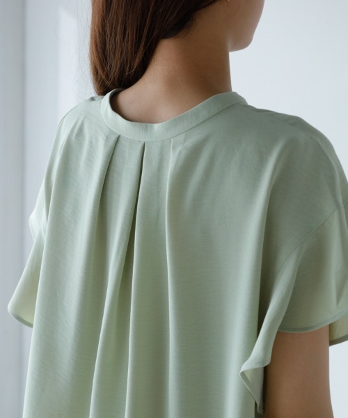 M.deux（エムドゥ）の「〔フロントタックブラウス〕（シャツ/ブラウス・レディース・ライトグリーン/イエロー/オフホワイト・MEDIUM）」の11枚目の写真