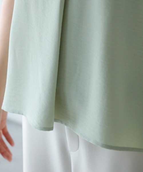 M.deux（エムドゥ）の「〔フロントタックブラウス〕（シャツ/ブラウス・レディース・ライトグリーン/イエロー/オフホワイト・MEDIUM）」の13枚目の写真