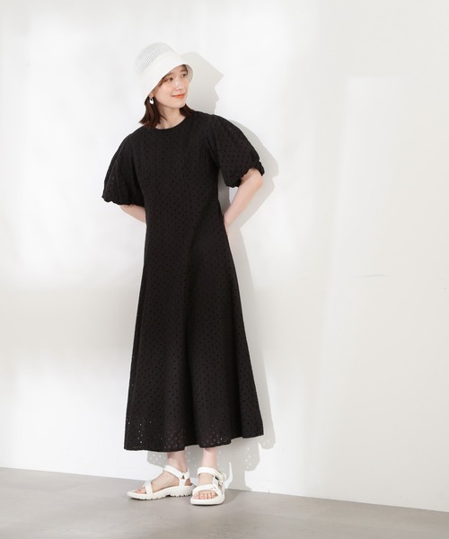 N.（N. Natural Beauty Basic）（エヌエヌナチュラルビューティーベーシック）の「【S Size Line】◆コットン刺繍レースワンピース（ワンピース・レディース・ブラック/グリーン/イエロー・SMALL/MEDIUM）」の7枚目の写真