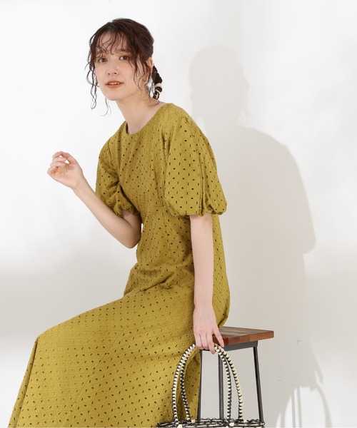 N.（N. Natural Beauty Basic）（エヌエヌナチュラルビューティーベーシック）の「【S Size Line】◆コットン刺繍レースワンピース（ワンピース・レディース・ブラック/グリーン/イエロー・SMALL/MEDIUM）」の18枚目の写真