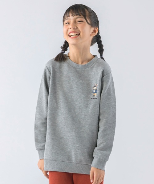 KRIFF MAYER Kid's Collection（クリフメイヤーキッズコレクション）の「《WEB限定》裏毛キャンプラビットクルー（スウェット・キッズ・グリーン/ネイビー/グレー/ブラウン/ワインレッド・120/140/160/130/150/170）」の2枚目の写真