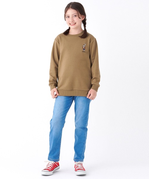KRIFF MAYER Kid's Collection（クリフメイヤーキッズコレクション）の「《WEB限定》裏毛キャンプラビットクルー（スウェット・キッズ・グリーン/ネイビー/グレー/ブラウン/ワインレッド・120/140/160/130/150/170）」の6枚目の写真