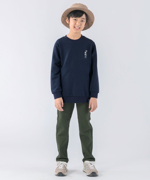 KRIFF MAYER Kid's Collection（クリフメイヤーキッズコレクション）の「《WEB限定》裏毛キャンプラビットクルー（スウェット・キッズ・グリーン/ネイビー/グレー/ブラウン/ワインレッド・120/140/160/130/150/170）」の9枚目の写真
