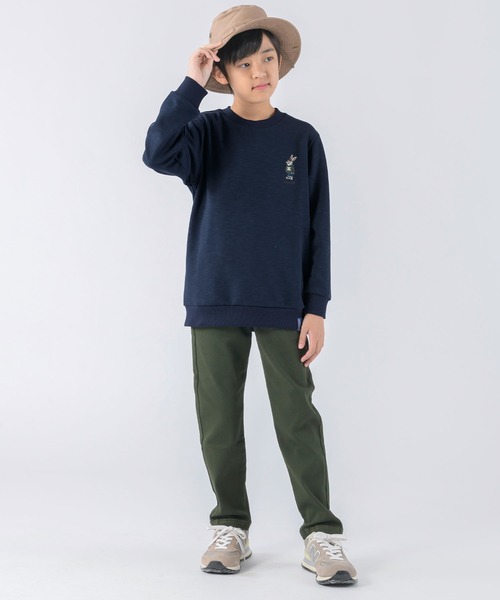 KRIFF MAYER Kid's Collection（クリフメイヤーキッズコレクション）の「《WEB限定》裏毛キャンプラビットクルー（スウェット・キッズ・グリーン/ネイビー/グレー/ブラウン/ワインレッド・120/140/160/130/150/170）」の10枚目の写真