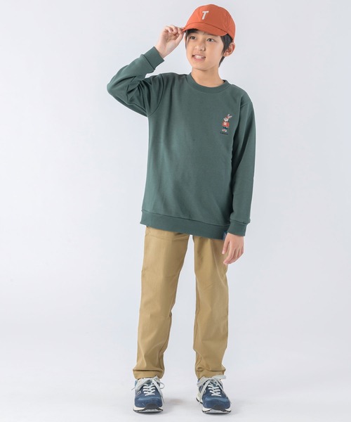 KRIFF MAYER Kid's Collection（クリフメイヤーキッズコレクション）の「《WEB限定》裏毛キャンプラビットクルー（スウェット・キッズ・グリーン/ネイビー/グレー/ブラウン/ワインレッド・120/140/160/130/150/170）」の11枚目の写真