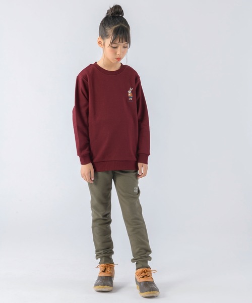 KRIFF MAYER Kid's Collection（クリフメイヤーキッズコレクション）の「《WEB限定》裏毛キャンプラビットクルー（スウェット・キッズ・グリーン/ネイビー/グレー/ブラウン/ワインレッド・120/140/160/130/150/170）」の13枚目の写真