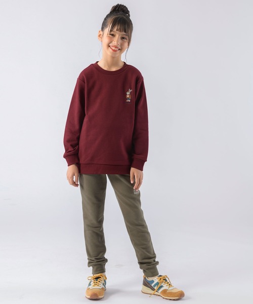KRIFF MAYER Kid's Collection（クリフメイヤーキッズコレクション）の「《WEB限定》裏毛キャンプラビットクルー（スウェット・キッズ・グリーン/ネイビー/グレー/ブラウン/ワインレッド・120/140/160/130/150/170）」の14枚目の写真