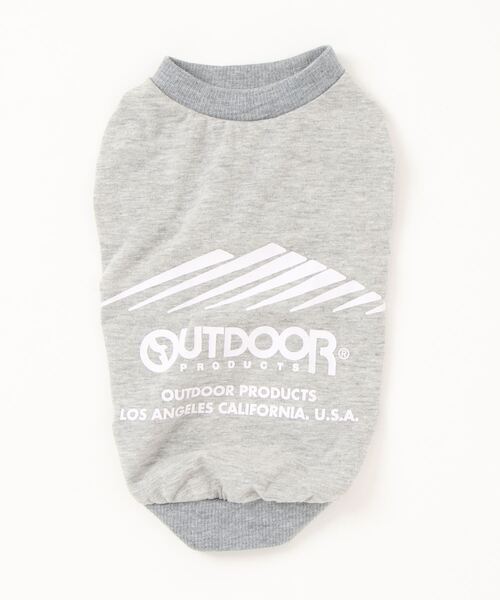 OUTDOOR PRODUCTS（アウトドアプロダクツ）の「【OUTDOOR PRODUCTS/アウトドアプロダクツ】 ＤＯＧブランドロゴプリントＴシャツ（グレー） ドッグウェア　ペットグッズ（ペットウェア・メンズ・グレー・2号/約3号/4号）」の2枚目の写真